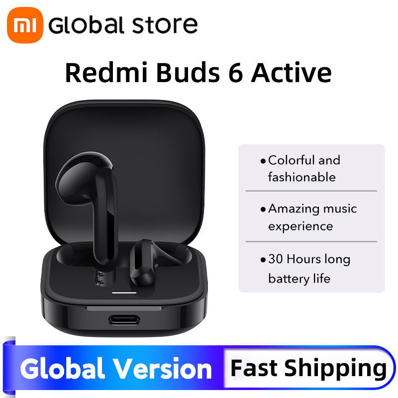 Мировая премьера Xiaomi Redmi Buds 6 активных наушников, четкий голосовой звонок, длительный срок службы батареи 30 часов, Bluetooth 5,4, гарнитура Type-C