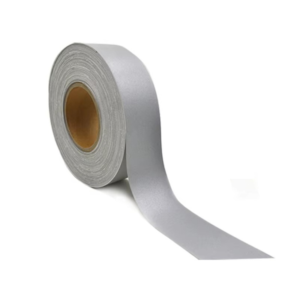 High Visibility Reflective Chemical Cloth Non Self-adhesive Silver Light Reflective Tape Polyester Fiber DIY