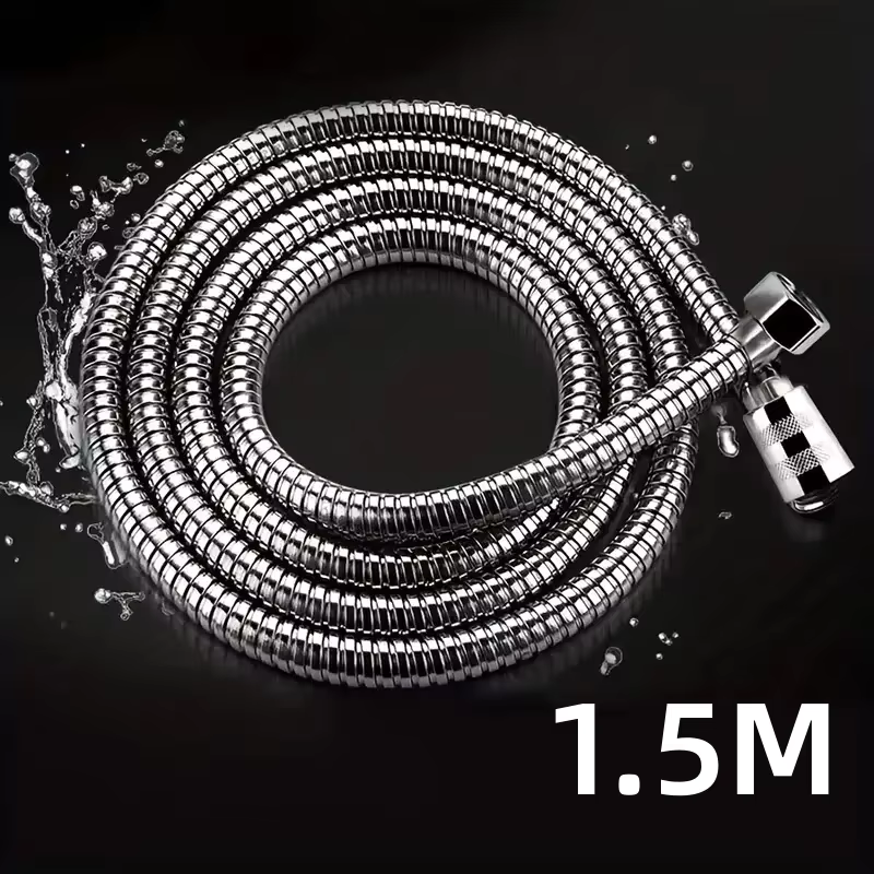 1.5mShower Hose, Upgrade Stainless Steel Shower Tube, Anti-Kink and Leak-Proof, High Pressure Resistance, Universal G 1/2 Connec