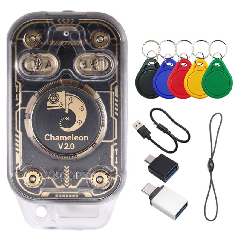 DIGIT-Chameleon Ultra V2.0 RFID Smart Chip Reader Emulator + 5XUID Schlüsselanhänger NFC-Duplikator 125K 13,56MHz Karten-Dekodierfunktion