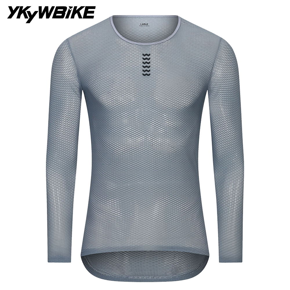 YKYWBIKE Kaos Bersepeda Pria Lengan Panjang, Pakaian Dalam Olahraga Bersepeda, Kaos Balap Sepeda, Kaos Dalam Sepeda Jalan