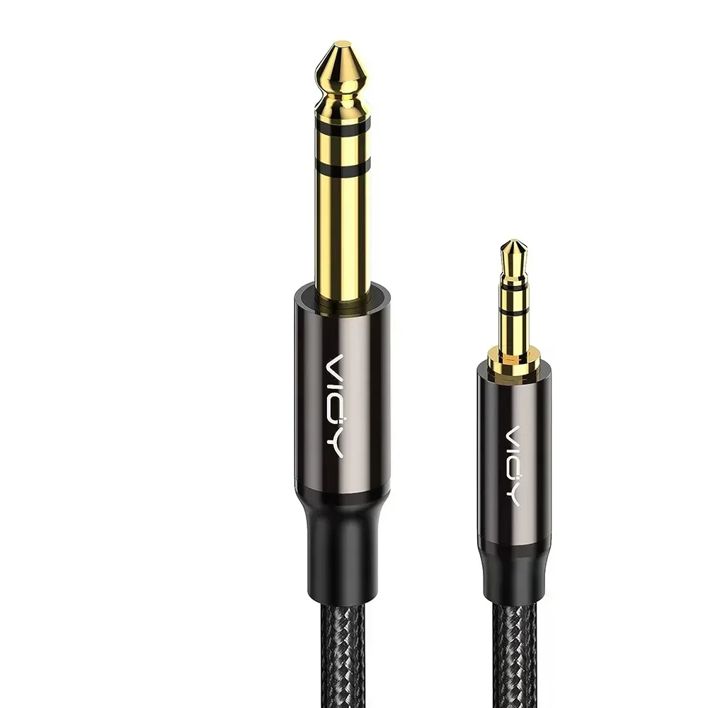 3,5 mm tot 6,35 mm stereokabel 1/8 TRS naar 1/4 TRS Audio Aux-snoer voor laptop Home Theater-apparaten Luidspreker en versterkers