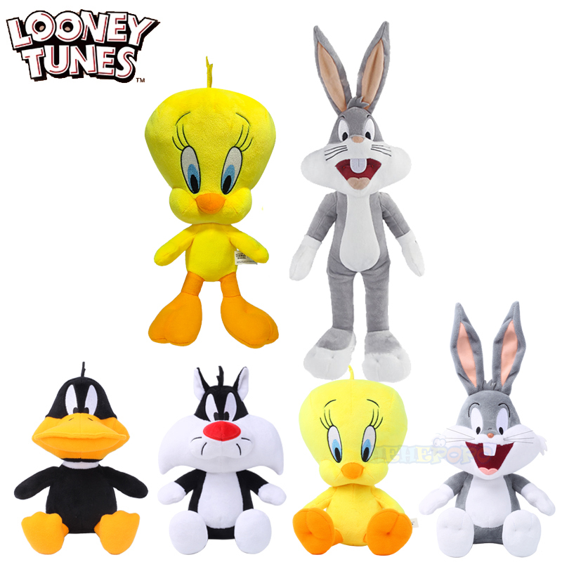 Nowa oryginalna pluszowa zabawka Looney Tunes Bugs Bunny, 20 cm, klasyczna 32 cm Tweety z serii Q, Lola Bunny, Daffy, kreskówkowa lalka pluszowa.