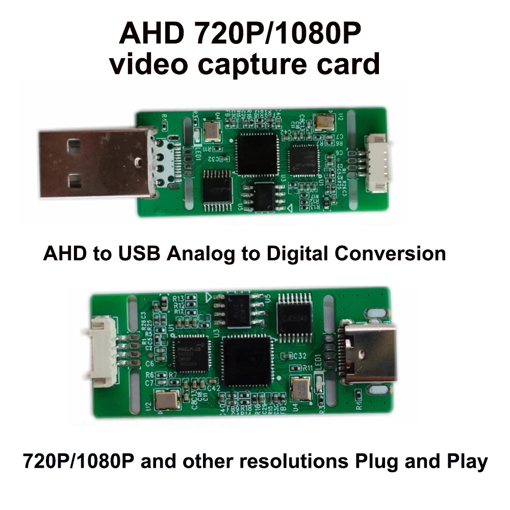 Captura AHD a USB Señal analógica a módulo de cámara USB digital Módulo AHD a tipo c Unidad libre UVC para Android plug and play gratis