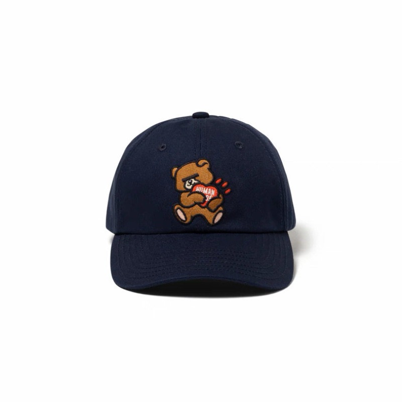 Gorra de Béisbol de Sarga de 6 Paneles Human Made 26AW, Gorro Bordado con Oso y Corazón para Hombre y Mujer