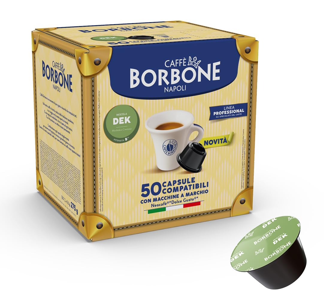 Cápsulas de café descafeinado Bourbon, paquete de 50, compatibles con máquinas Nescafé y Sweet Taste