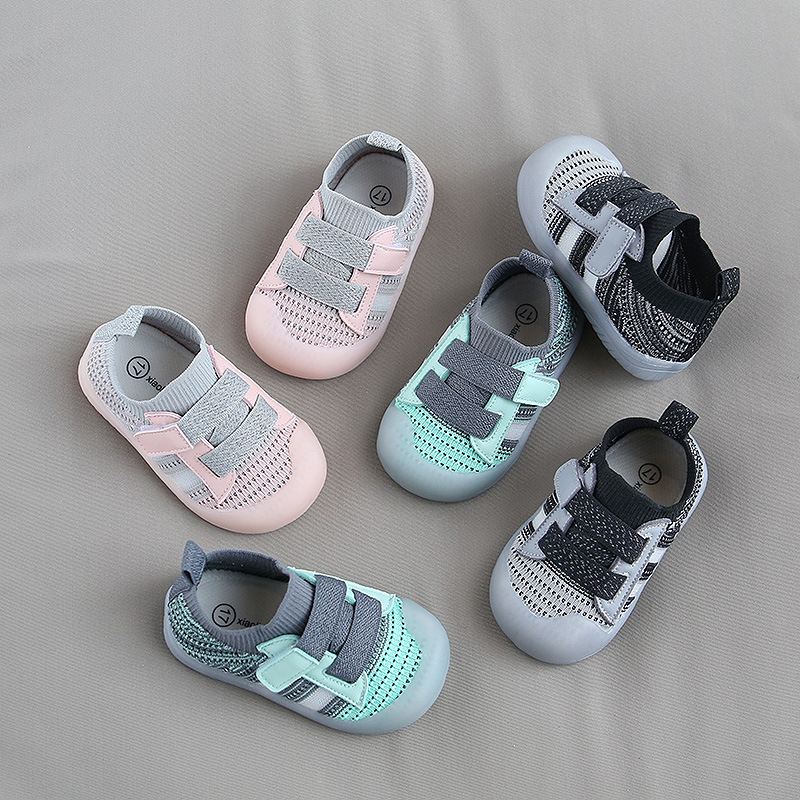 Chaussures de sport décontractées pour enfants maille respirant garçon filles chaussures de marche semelles souples anti-dérapant bébé chaussures de marche bébé chaussures de sport