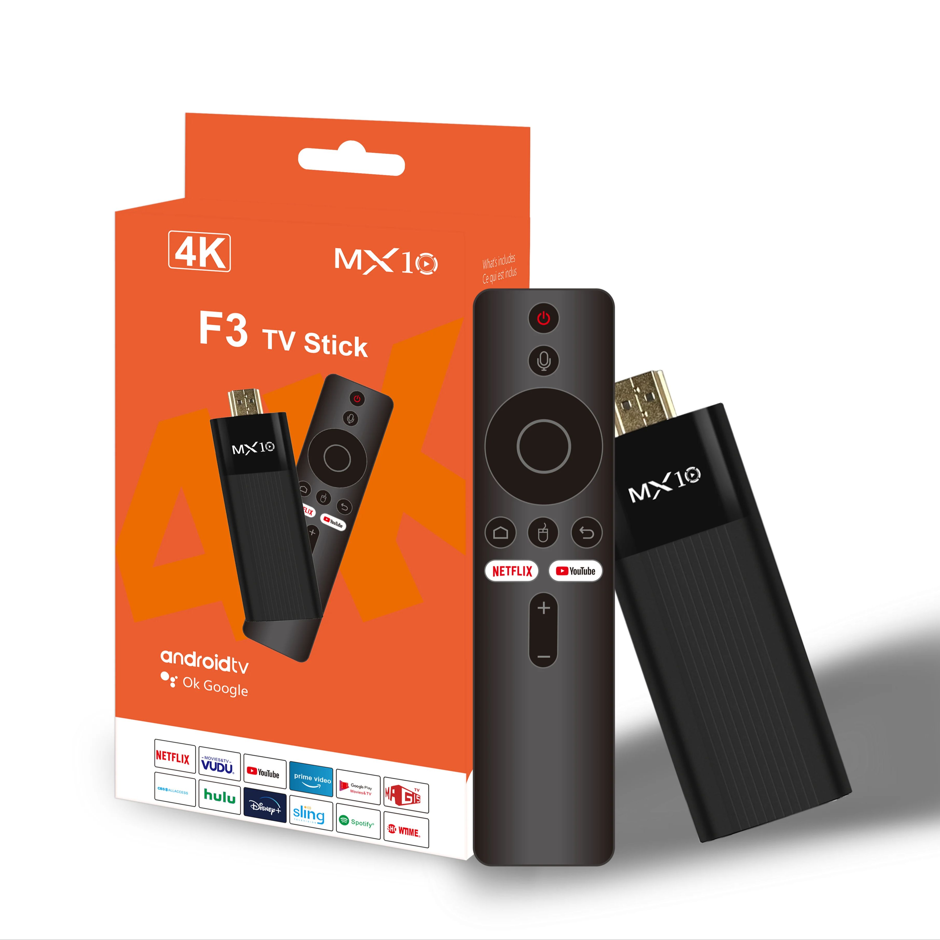 MX10-F3 ผลิตภัณฑ์ H313 Four core WiFi6 Bluetooth 5.0 รองรับ 8K H313 Android 13.0 2 + 16GB 4 + 32GB 4 + 64GB Tv Stick กล่อง