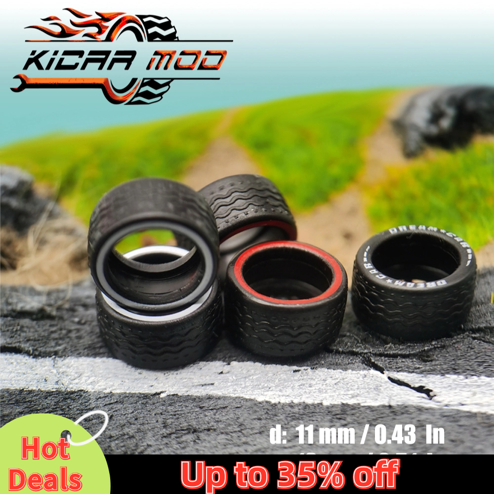 Резиновые шины 1/64 для колес на Hot Wheels, детали, запасные части для модели Hotwheels, игрушечные машины 11 мм/13 мм (2 комплекта)
