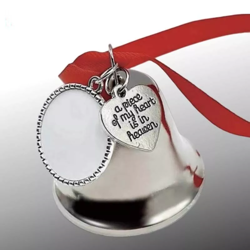 Darmowa wysyłka 20 sztuk/partia sublimacji Bell Christmas Ornament wisiorek puste druk termotransferowy materiały eksploatacyjne