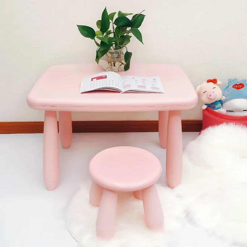 Juego de mesas y sillas para niños, mesa de aprendizaje para jardín de infantes, silla para bebé, juego de libro de escritura, mesa de plástico para el hogar