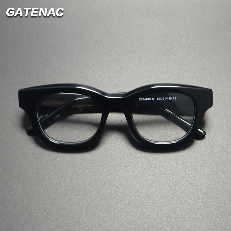Gatenac Vintage Thicken Acetate Glasses Frame Men Quality Handmade Eyeglasses Frame Women Retro Luxury Brand Designer Eyewear