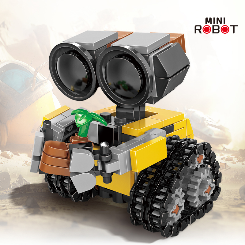 Классический фильм 200 + шт. мини-робот Wall-e MOC, строительные блоки, модель, наборы кирпичей «сделай сам», креативные игрушки для детей, подарки для взрослых
