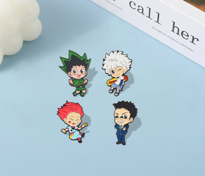 HUNTERxHUNTER Emaille Pin Custom GON Killua Kurapika Leorio Hisoka Brosche Revers Abzeichen Anime HxH Schmuck Geschenk für Fans