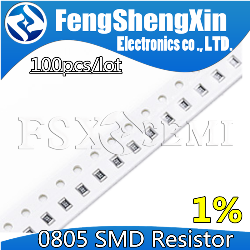 100 unids/lote 1% resistencias 0805 resistencia SMD 0R ~ 10M 1/8W 0 1 10 100 150 220 330 ohm 1K 2,2K 10K 100K 0R 1R 10R 100R 150R 220R 330R