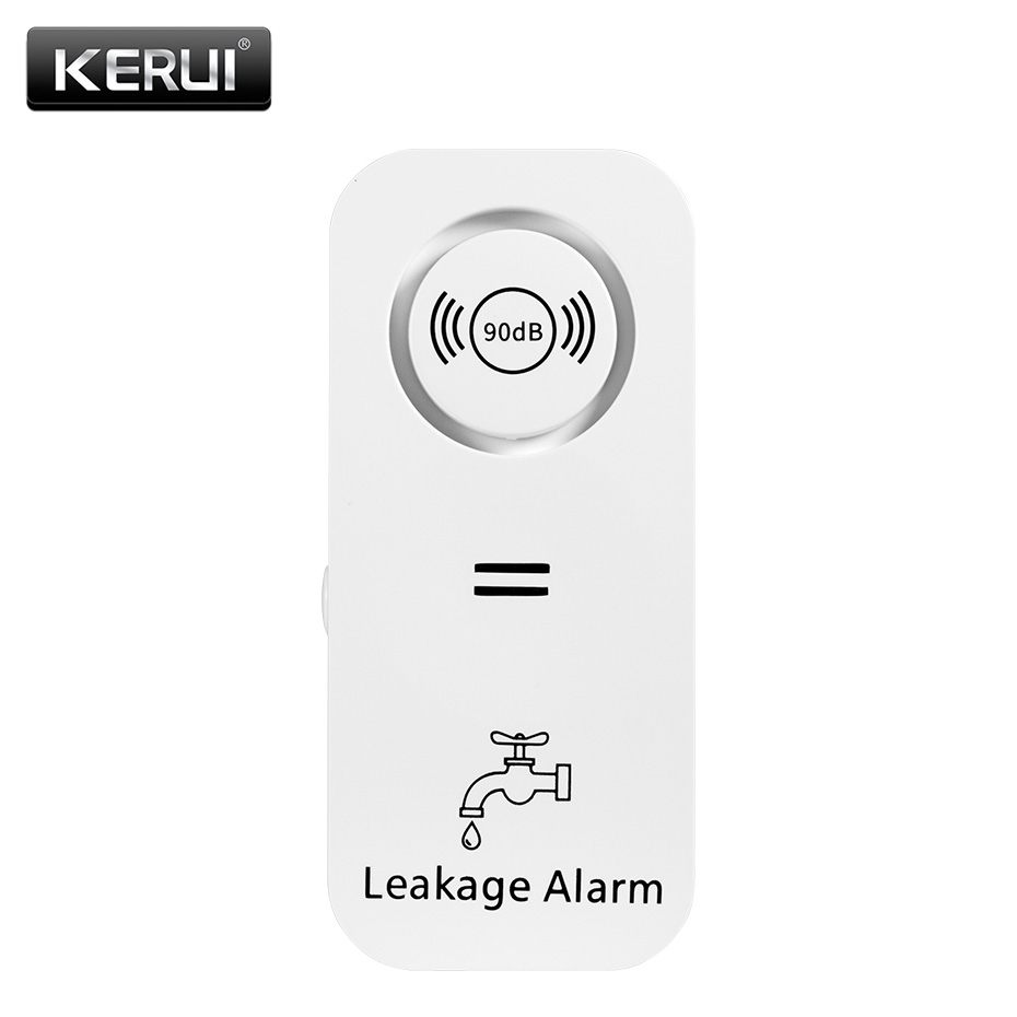KERUI-Sensor de agua inalámbrico, alarma de 90db, Detector de fugas de agua, monitoreo de alerta de fugas y alarma de goteo para el hogar