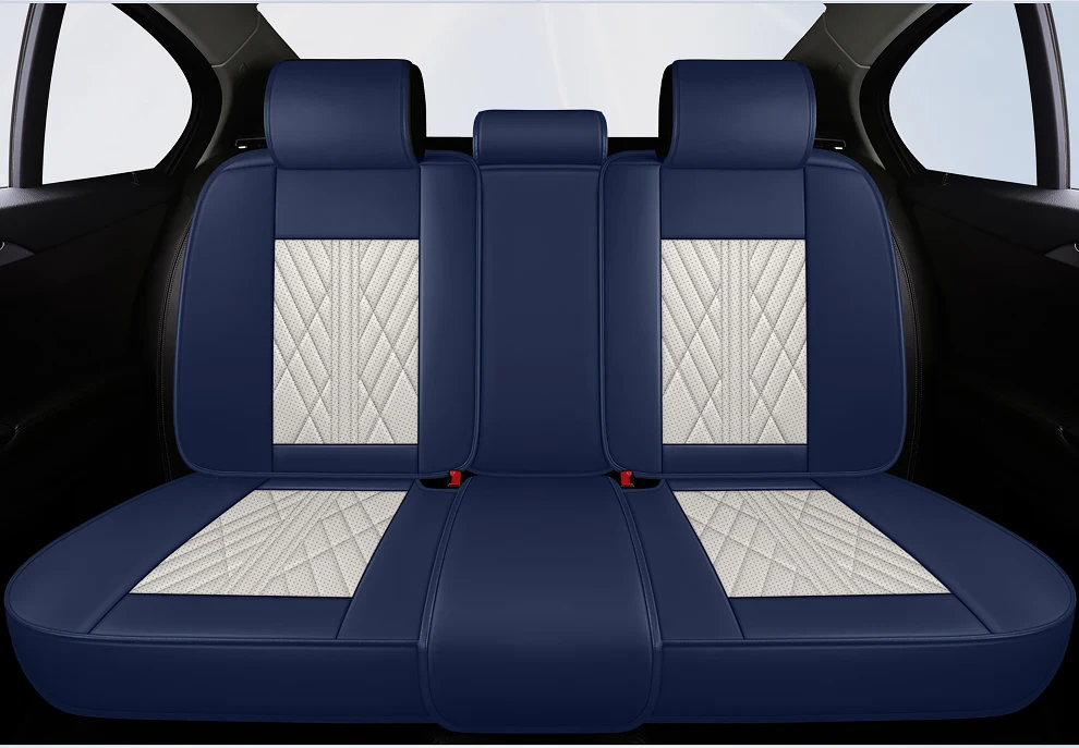 Only Back Row High Quality Skin Feel Leather Universal Car Seat Covers for Most Model Auto Accessories Car Seat Protector