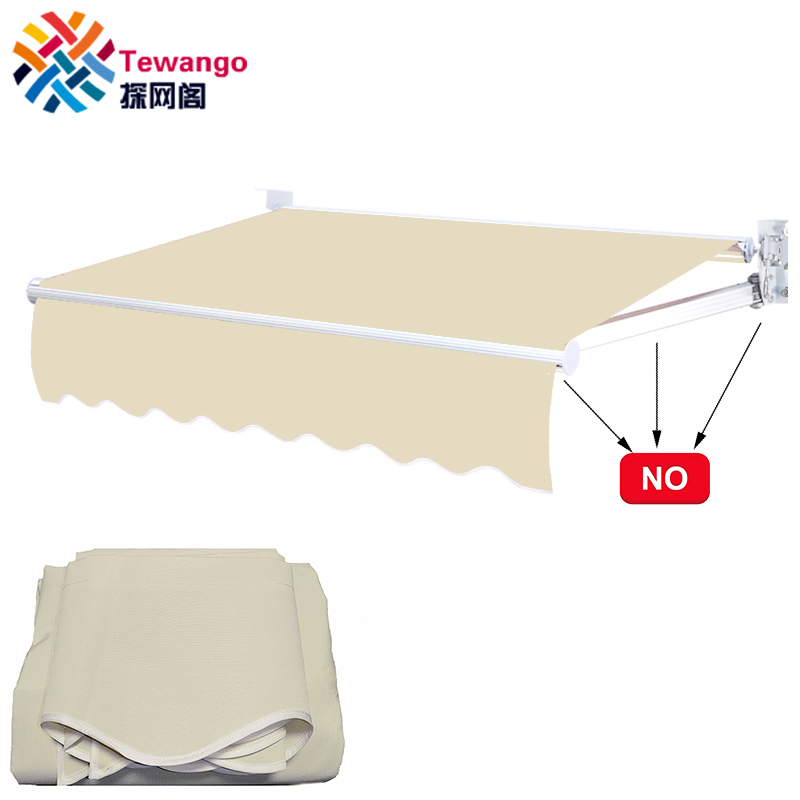 Crème Kleur Solid Beige Luifel Vervanging Doek Poly Stof Outdoor Luifel Waterdicht Materiaal Winkel Banner Uv Blok