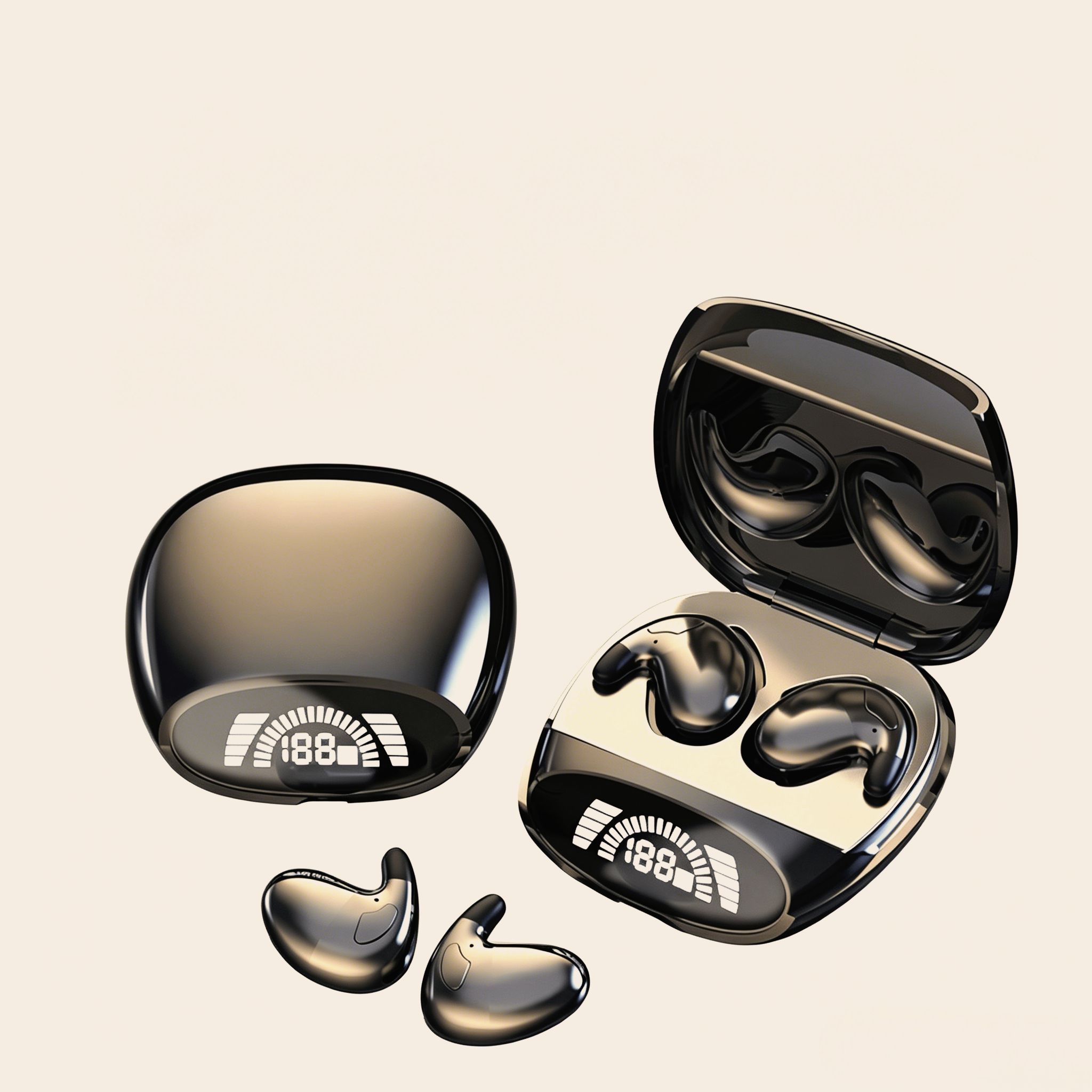 Lightweight Invisible Sleep Earphones Ultra-Thin Ergonomic Fit Side-Sleep Friendly Cloud-Like Comfort Clear Mic With Mic