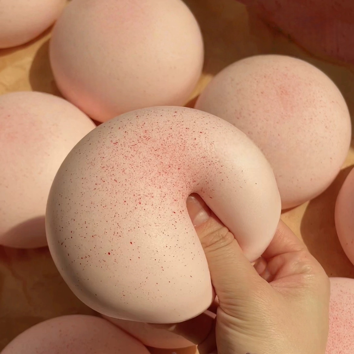 1 Stück Realistisches Daifuku Mochi Stressabbau-Spielzeug, Klebriges Langsam Aufsteigendes Quetschspielzeug für Kinder und Erwachsene