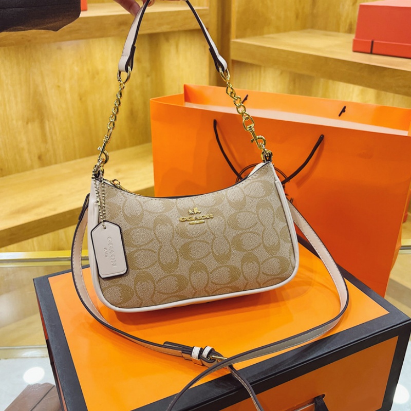 Bolsos de cadena para mujer, bolso de mano con estampado geométrico de PVC, bolso cruzado para el hombro, bolso para axila para mujer, adecuado para combinar con el atuendo diario