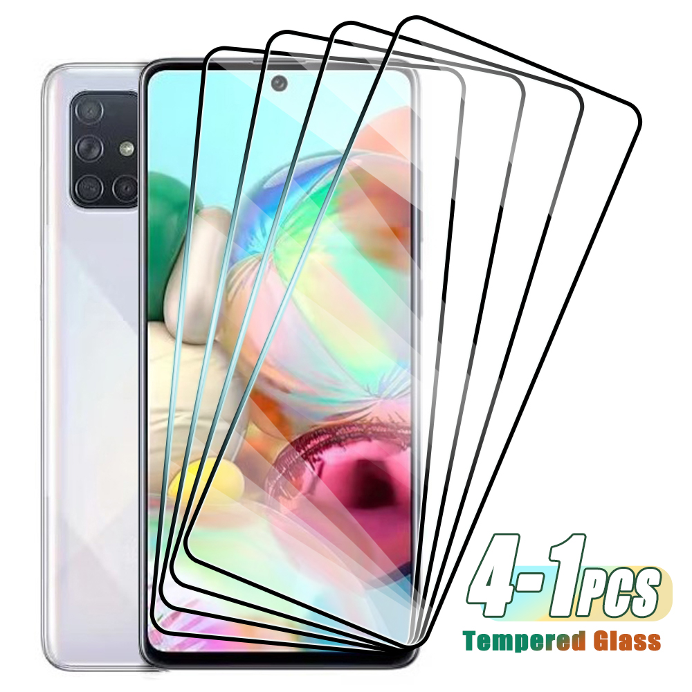 4-1 Uds vidrio templado para Samsung Galaxy A91 A81 A71 A51 A41 Protector de pantalla en Samsung A31 A21 A11 A21S