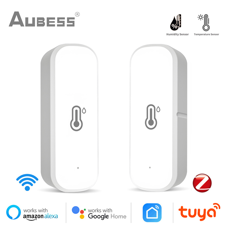 Tuya Smart ZigBee/WiFi Sensor de temperatura y humedad higrómetro interior para el hogar termómetro aplicación Smart Life a través de Alexa Google Home
