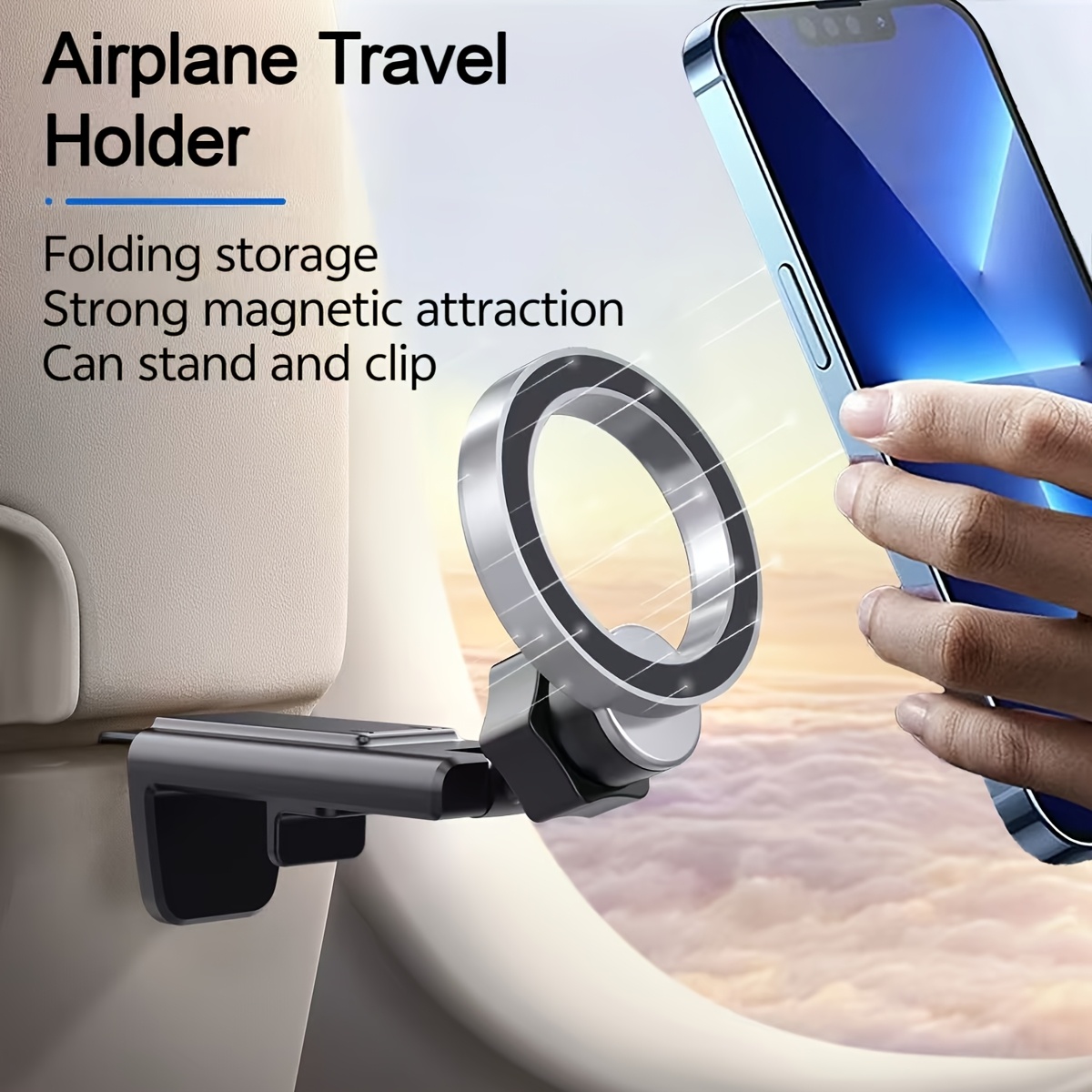 Magnetische mobiele telefoonhouder Vliegtuig Reisbenodigdheden Telefoonhouder Desktop Mobiele telefoonhouder Dienblad Tafel Universele telefoonhouder