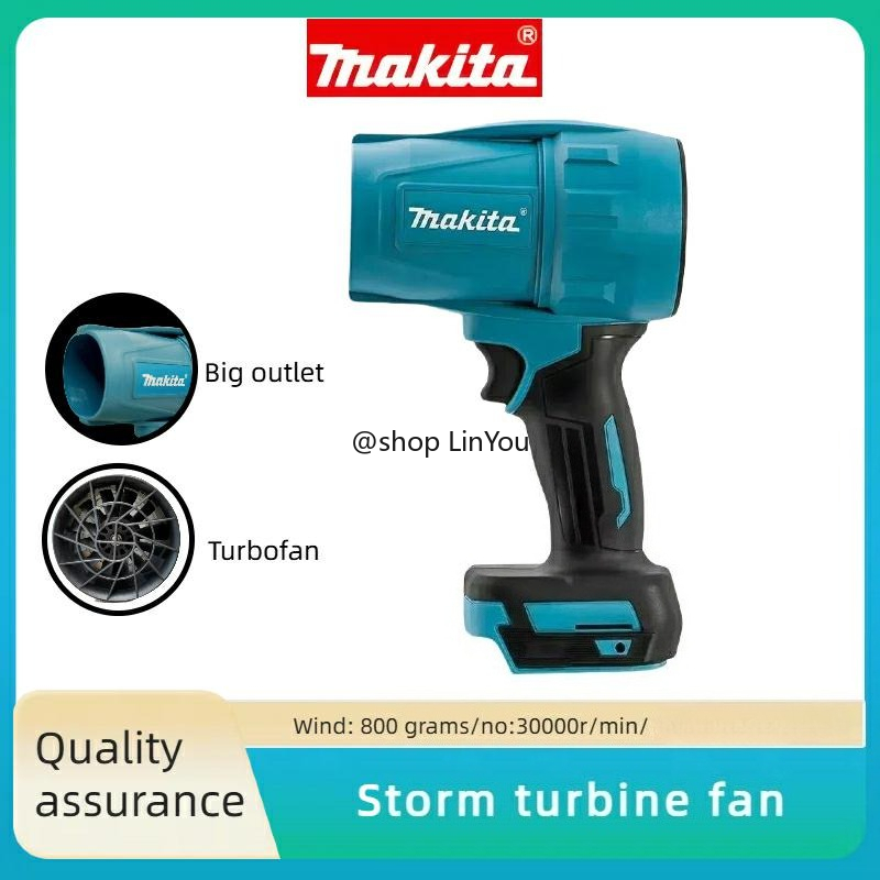 Makita 30000rpm ventilador violento turbo jet ventilador 18v espanador de ar elétrico velocidade do vento turbo recarregável ferramenta de limpeza