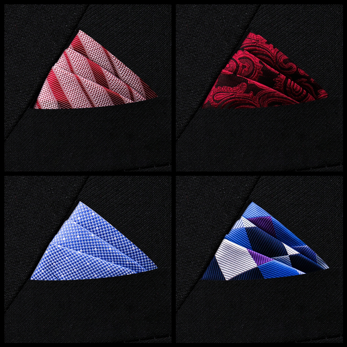 Men Pocket Square Suit Accessories Newest design Jacquard Woven Handkerchief Male Brown Clothing Pocket Handker Hot Sale Wedding
