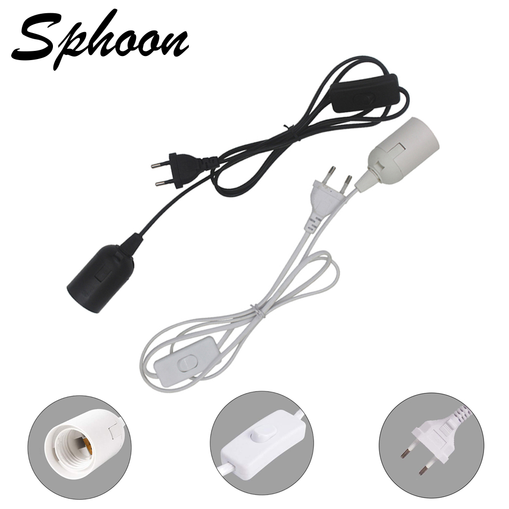 1,8 M Lampensockel Halter Netzkabel Kabel E26 E27 EU UNS Hängende Anhänger LED Leuchte Sockel Kabel Adapter mit Schalter