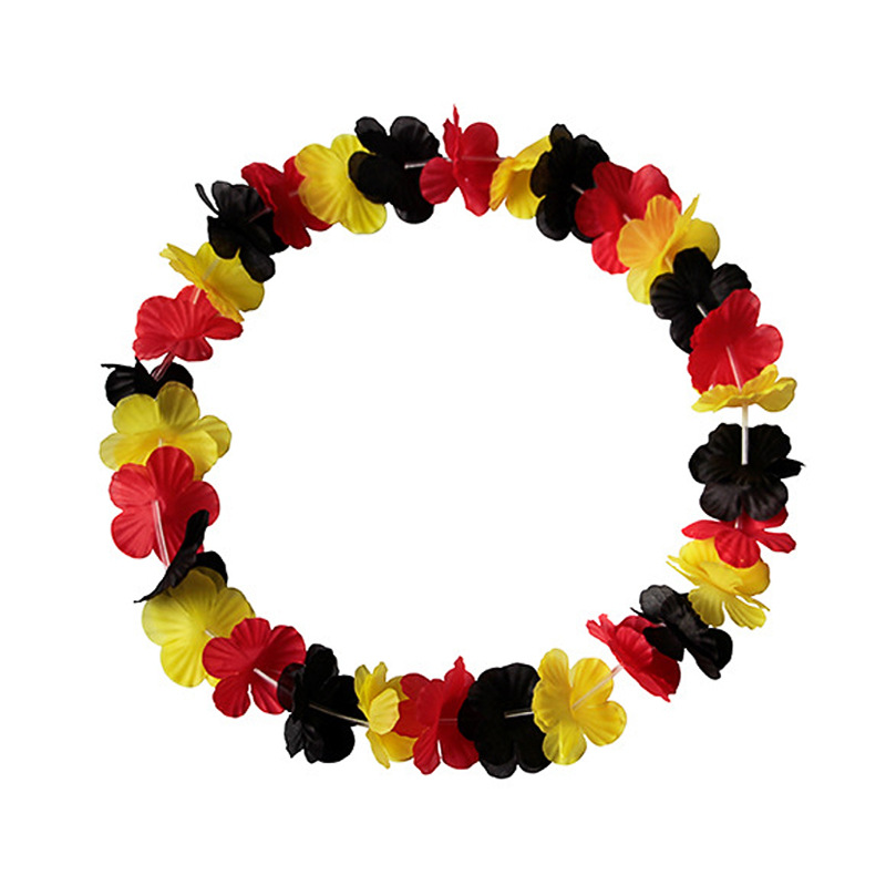 Guirnalda Hawaiana de flores tropicales, suministros de decoración para fiestas de cumpleaños, 1 piezas