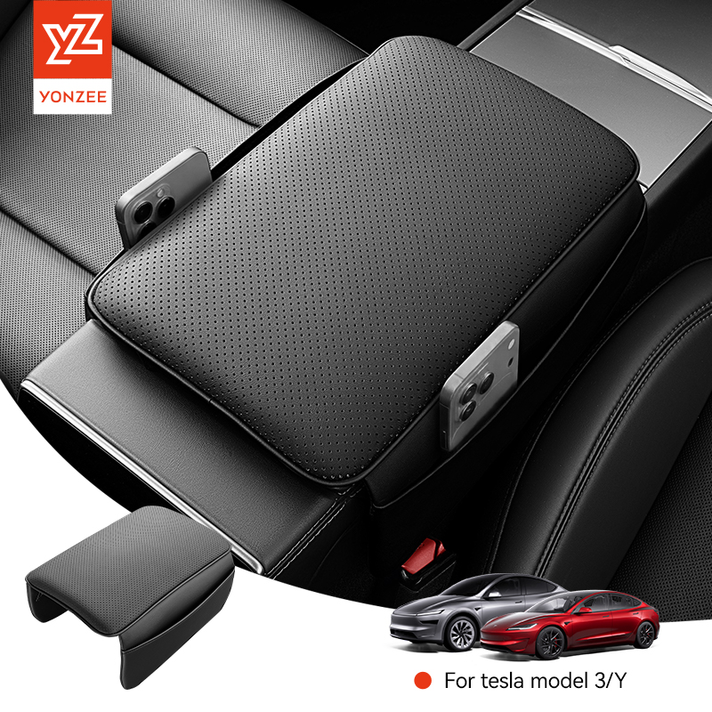 YZ dla Tesla Model 3 Y Highland Juniper Auto Center Console Central Box Armrest Pad Rest Lid TPU Soft Case Cover CarAccessories