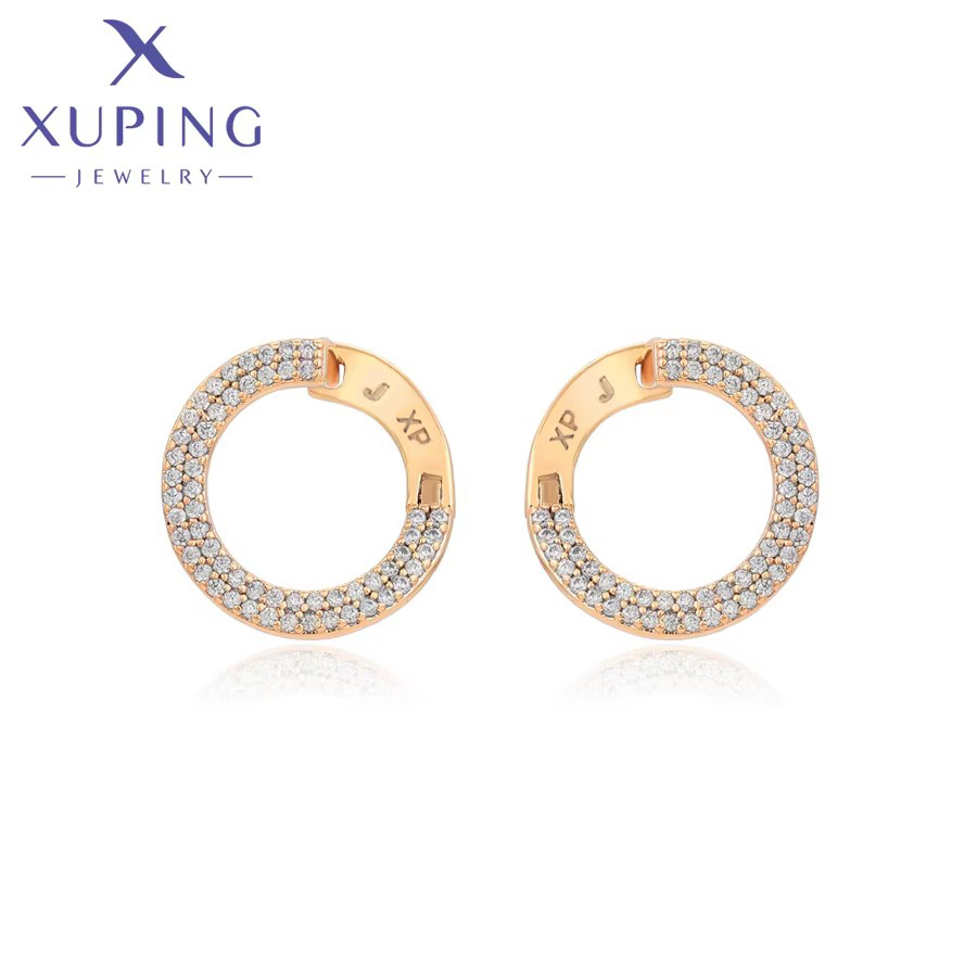 Orecchini Xuping Jewelry alla Moda, Semplici, Color Oro, per Donna, in Lega di Rame, Regalo Squisito X000463287
