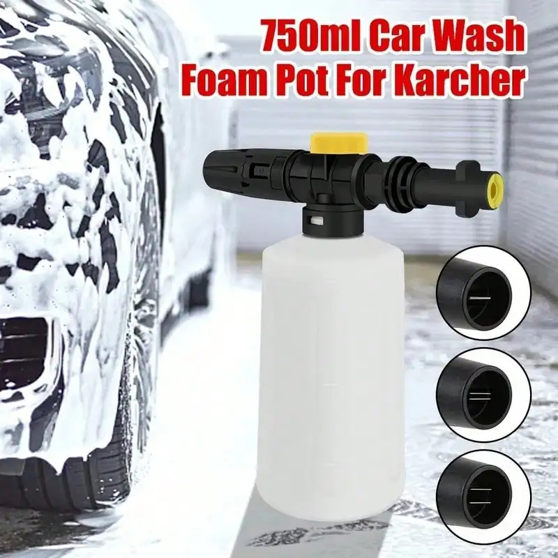 ปืนฉีดโฟมปรับได้ 700 มล. ใช้ได้กับเครื่องฉีดน้ำแรงดันสูง Karcher K2-K7