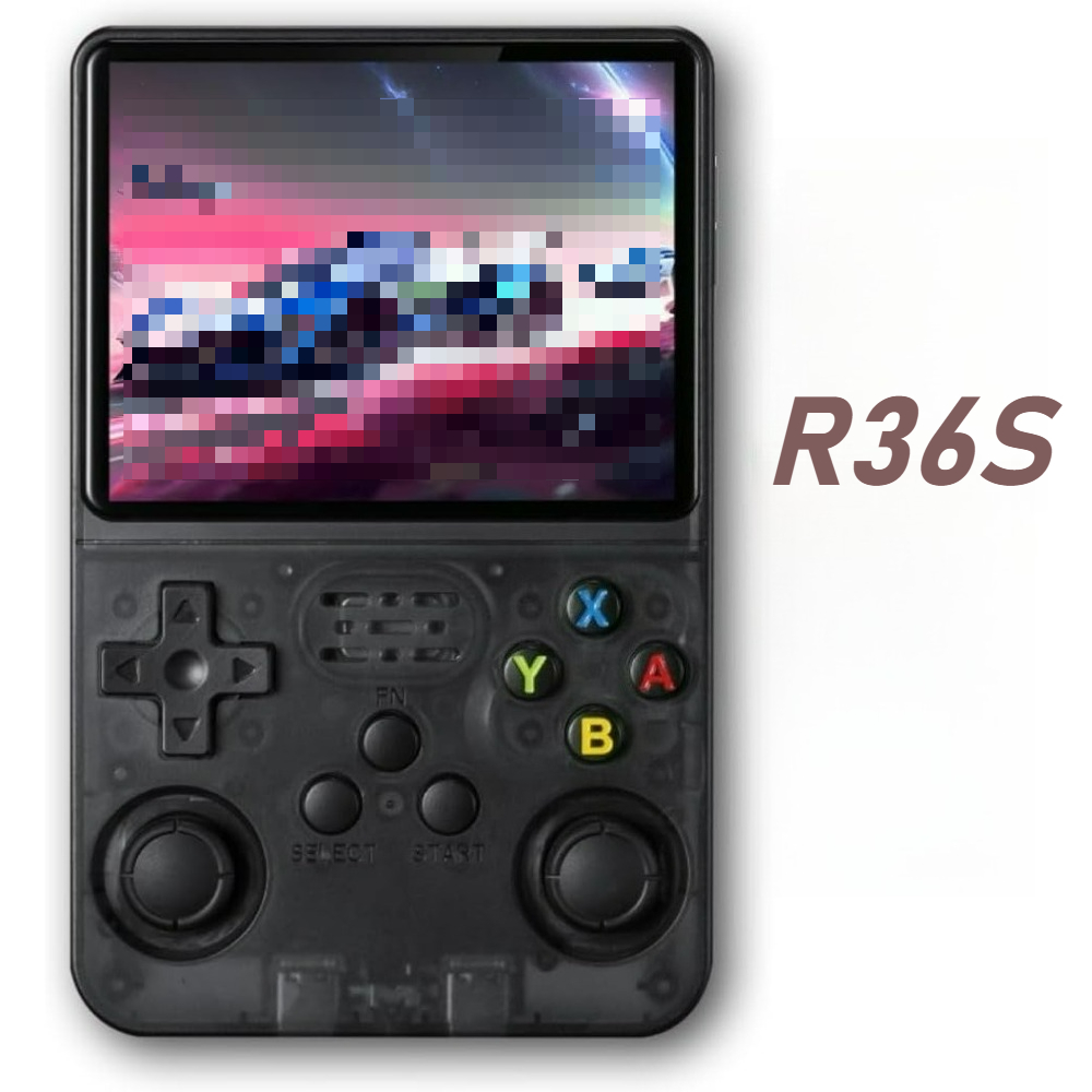 Consola de Juegos Retro R36S con Pantalla IPS de 3.5 Pulgadas, Sistema Linux, Consola de Juegos Retro Portátil de Bolsillo, 64 GB, Más de 20000 Juegos Clásicos