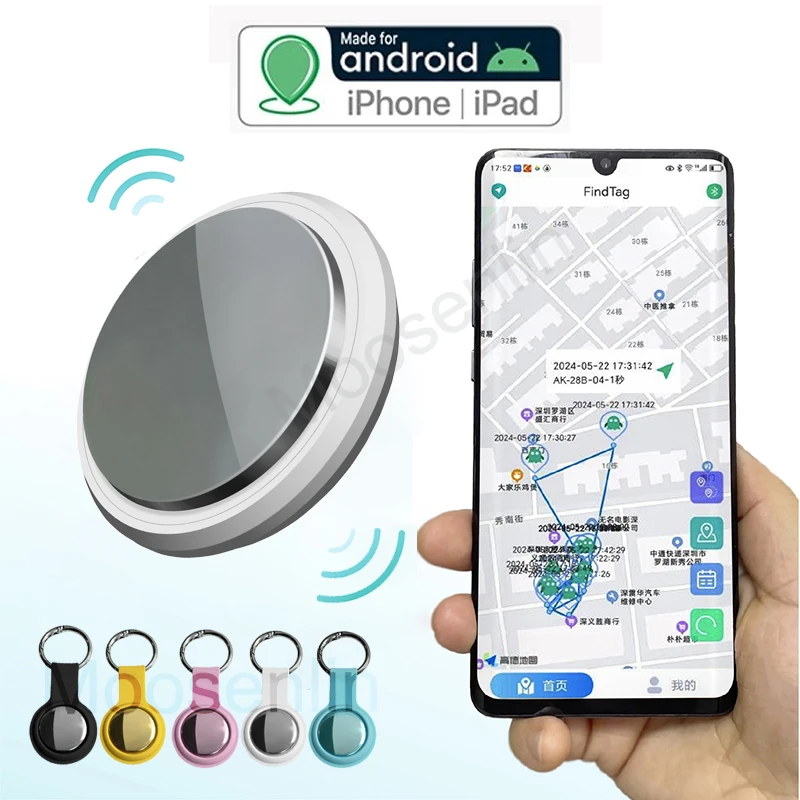 スマートエアタグ Bluetooth GPS トラッカー Android&iOS システムと連携エアタグトラッカーミニロケーターペットキーファインダー
