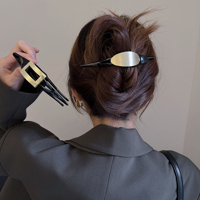 Frau Advanced Sense Mode Metallic Wind schwarze Haare Klaue Dame Enten schnabel Clip Haarnadeln Haar griff Mädchen Haars pangen Haarschmuck