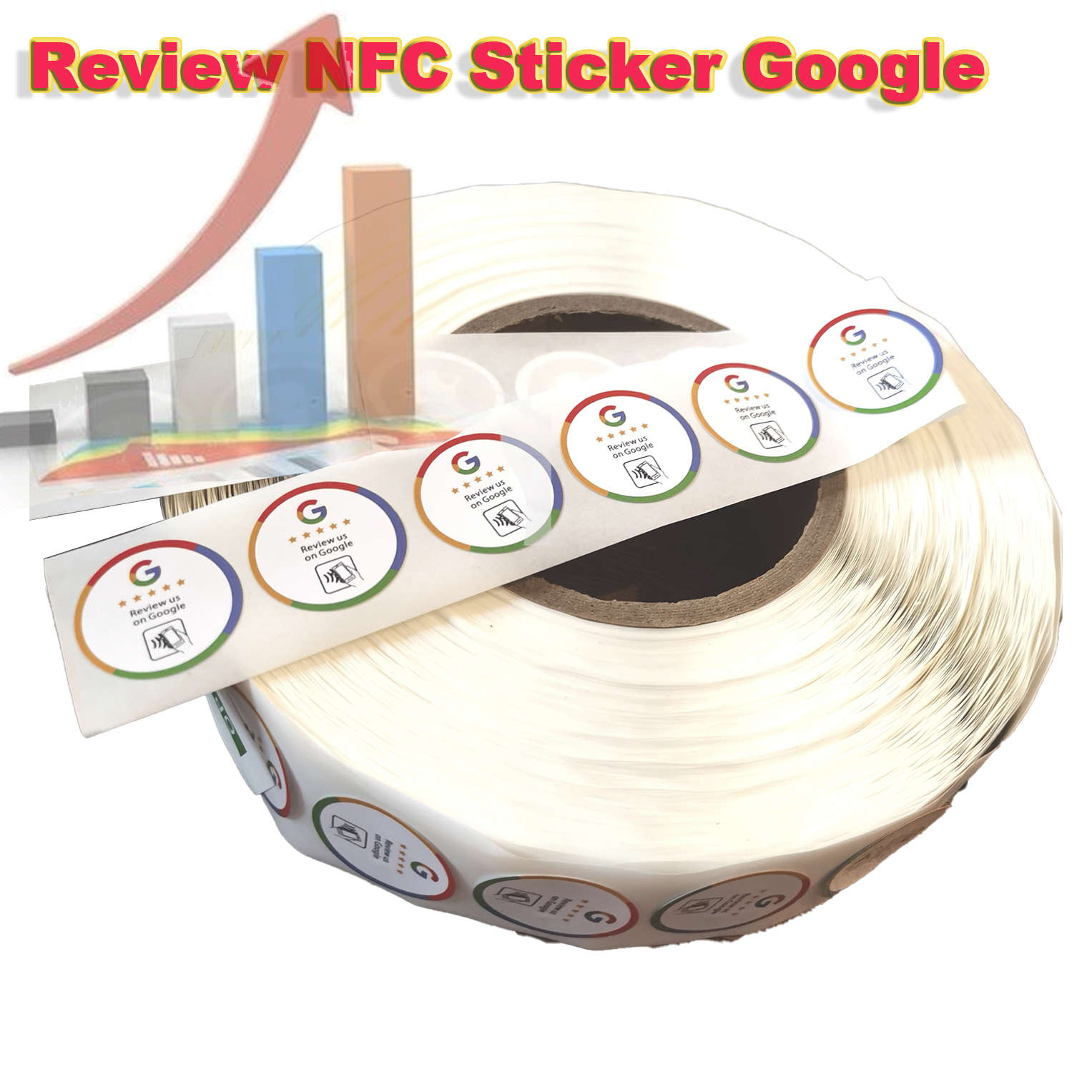 10/50/100 Uds Boost Review pegatina NFC Google revisión pegatina NFC aumentar tus reseñas Google Tap para recitar tarjetas etiqueta NFC