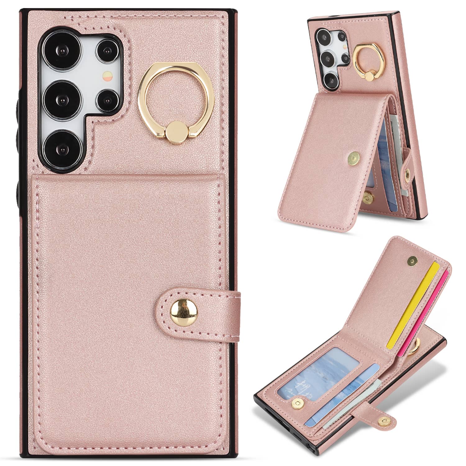 Voor Samsung Galaxy S24/S23/S22 Ultra/S23 FE/Note 20 Ultra 5G Case met Kaarthouder, Portemonnee Case Flip Folio Boek PU Lederen Cover