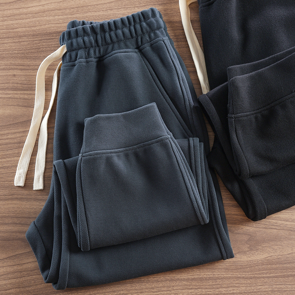 Calça retrô grossa de malha masculina, elástico na cintura, cordão, calça amarrada no tornozelo, casual, simples, esporte americano, outono, inverno, nova
