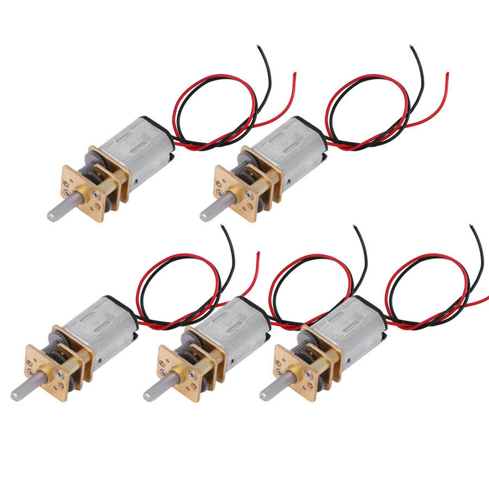 5 peças dc 3v-6v 60rpm velocidade lenta micro mini n20 caixa de engrenagens de metal completo redutor de engrenagem motor elétrico brinquedo diy