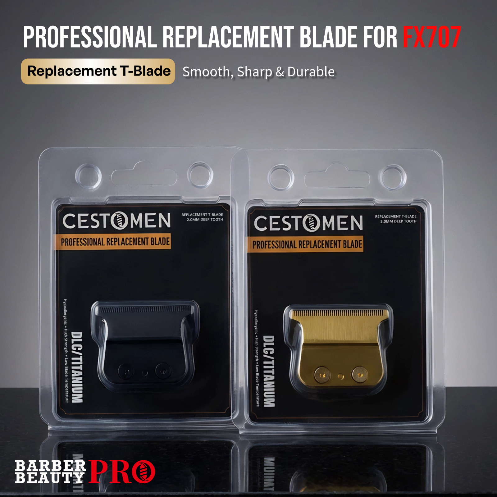 Lame en T de remplacement professionnelle FX707, compatible avec Babyliss All FX787 FX726, Machine de coupe de cheveux, ensemble de lames de tondeuse pour barbier