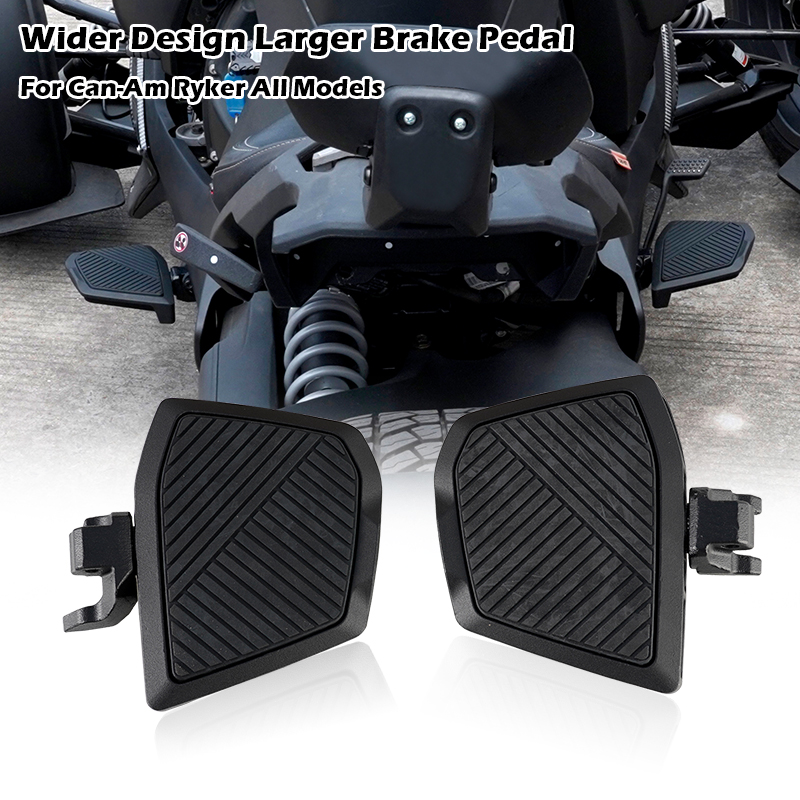 黒のプラスサイズのレストペダル、すべてのモデル、Can-am、ryker