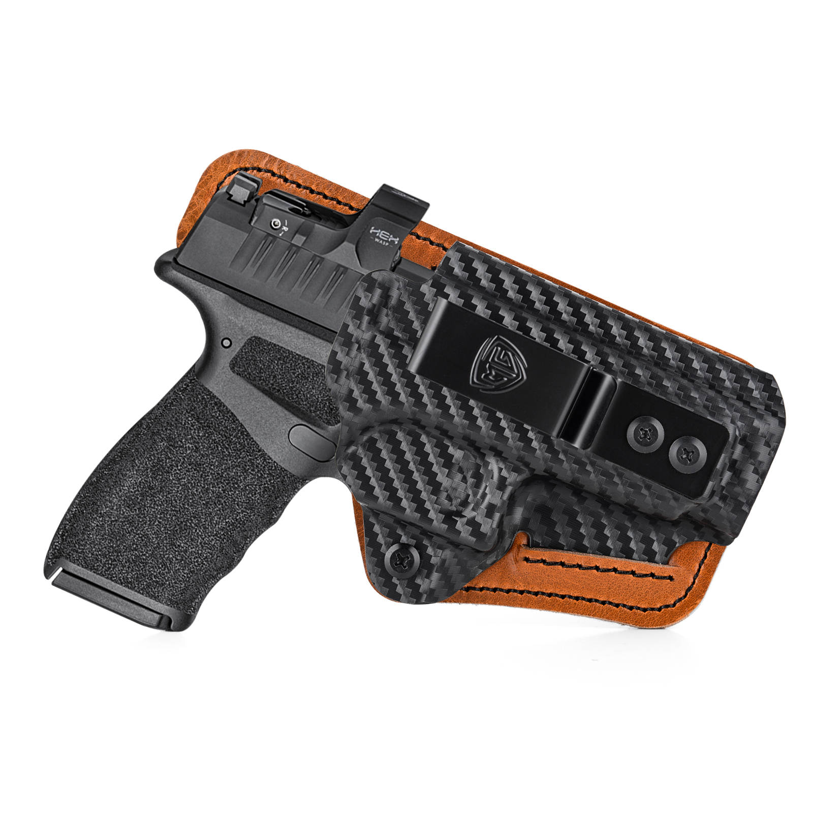 Hellcat Pro Holster with Comfort Pad IWB Kydex Leather Hybrid Holster for Springfield Hellcat Pro 3" Hellcat OSP Concealed Carry