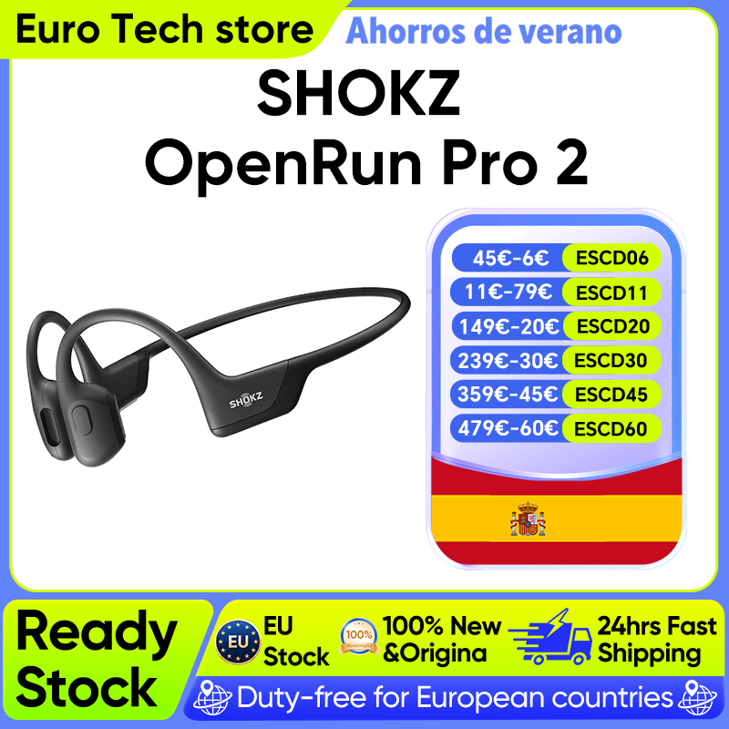 Nowe słuchawki sportowe SHOKZ OpenRun Pro 2 S820 z przewodnictwem kostnym, bezprzewodowe, Bluetooth 5.3, wodoodporne IP55, 12 godzin pracy na baterii
