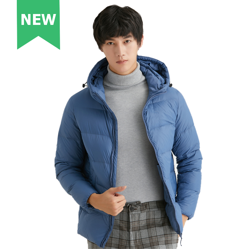 Männer dicke Enten Daunen jacken mit Kapuze Puffer Jacke Mann gute Herstellung Winter Frühling Outwear wind dicht warmen Mantel Mann
