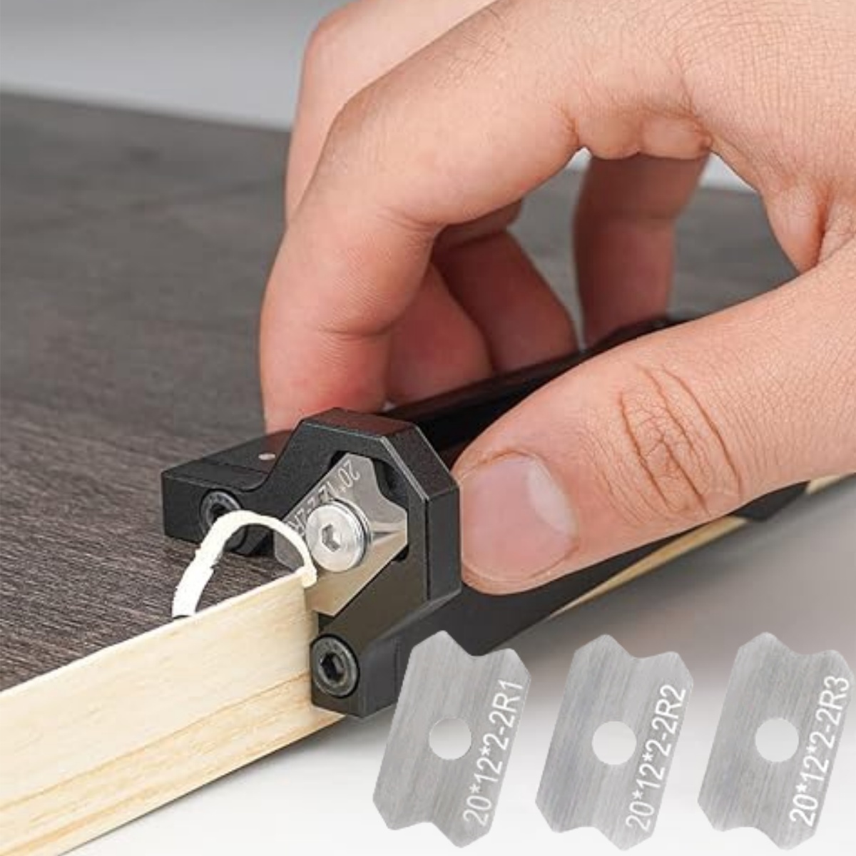 Recortadora de cantos para chapa de madera, herramienta para cantear, cepilladora manual para madera, cepilladora para desbarbar madera