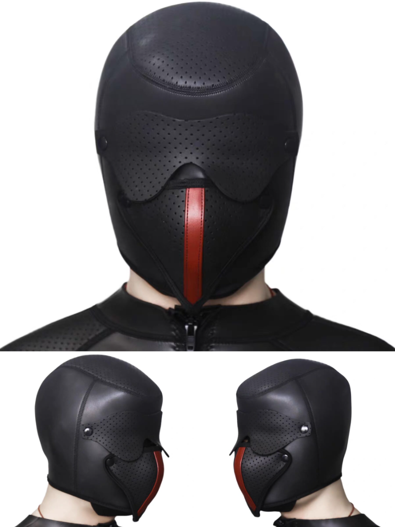 Penutup Mata Dewasa Permainan Seks Neoprene Penutup Mata dengan Masker Mata BDSM Pengekangan Budak Kap Sensorik Perampasan Mainan Seks untuk Pria Gay