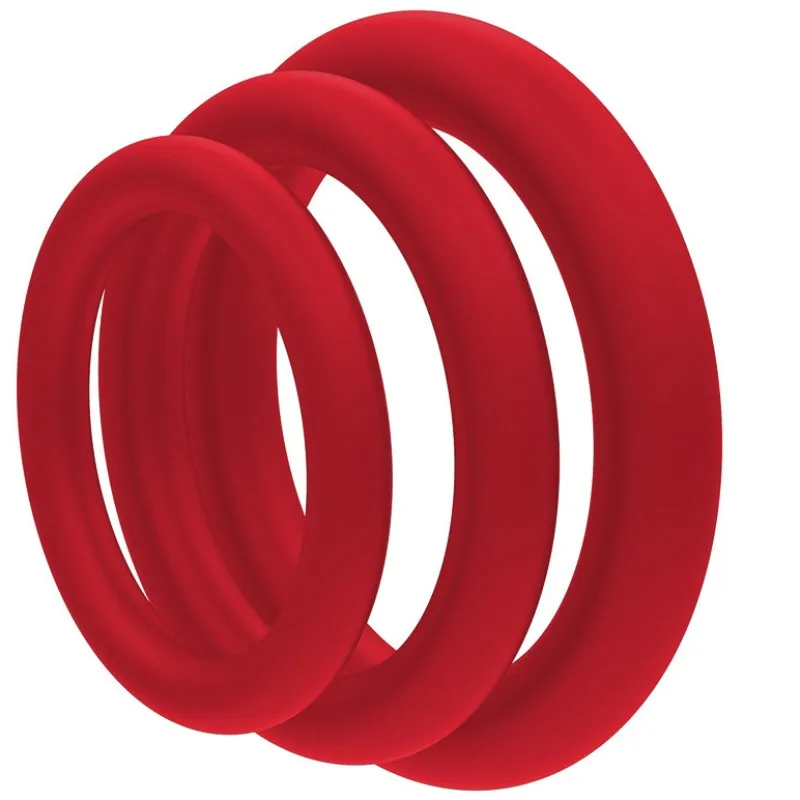 Anneaux péniens verrouillage de sperme anneau de pénis en Silicone Durable jouets sexuels pour hommes retardement de l'éjaculation anneau de verrouillage du Scrotum 3 pièces